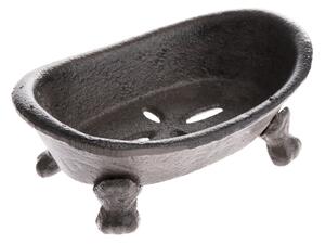 Litinová mýdlenka Bath hnědá, 14 x 9 x 10,5 cm