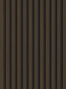 Mexen Lam-B, akustické stěnové lamely 275 × 30 cm, HDF deska 4 mm, technická dýha, ořech pálený, S100-275307-3015-024