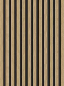 Mexen Lam-B, akustické stěnové lamely 275 × 30 cm, HDF deska 4 mm, technická dýha, ořech lněný, S100-275307-3015-015