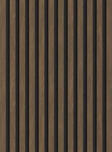 Mexen Lam-B, akustické stěnové lamely 275 × 30 cm, HDF deska 4 mm, technická dýha, ořech kakaový, S100-275307-3015-018