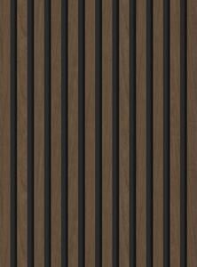 Mexen Lam-B, akustické stěnové lamely 275 × 30 cm, HDF deska 4 mm, technická dýha, ořech espresso, S100-275307-3015-019