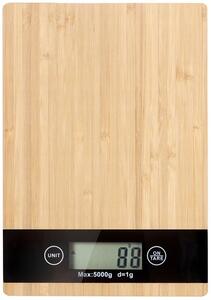 Verk 17099 Bambusová kuchyňská váha 5kg LCD 23 x 16 cm