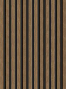 Mexen Lam-B, akustické stěnové lamely 275 × 30 cm, HDF deska 4 mm, technická dýha, ořech přírodní, S100-275307-3015-016