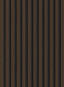 Mexen Lam-F, akustické stěnové lamely 275 × 30 cm, plstěný podklad 8 mm, technická dýha, ořech palisandrový, S105-275307-3015-021