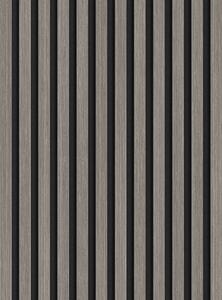 Mexen Lam-F, akustické stěnové lamely 275 × 30 cm, plstěný podklad 8 mm, technická dýha, dub stříbřitý, S105-275307-3015-007