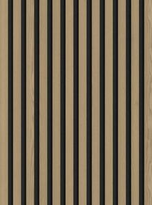 Mexen Lam-F, akustické stěnové lamely 275 × 30 cm, plstěný podklad 8 mm, technická dýha, dub ušlechtilý, S105-275307-3015-004