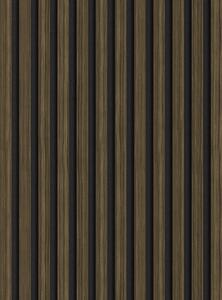 Mexen Lam-F, akustické stěnové lamely 275 × 30 cm, plstěný podklad 8 mm, technická dýha, eben královský, S105-275307-3015-020