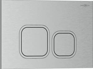 Mexen Tex 03, tlačítko na splachování, broušený nikl, 6103-10