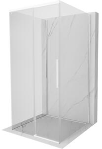 Mexen Rox-3S, 3-stěnná roztahovací sprchová kabina 110 x 110 cm, 8mm čiré sklo, bílý profil, 8C2-110-110-20-00-3S