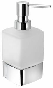 GEDY 545513 Lounge dávkovač mýdla na postavení 280 ml, mléčné sklo/chrom