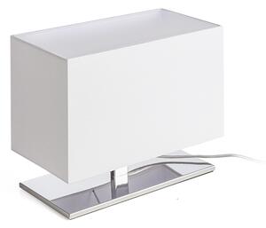 RENDL R11973 PLAZA stolní lampa, dekorativní bílá chrom