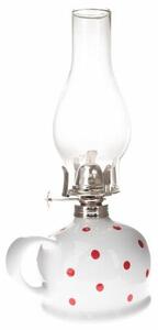 Petrolejová lampa Puntík, 14,7 x 28 x 11 cm, bílá