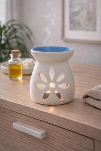 Aromalampa keramická s květem 9000412