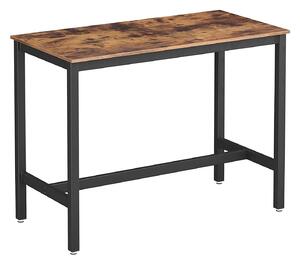 Hnědý dřevěný barový stolek Vasagle Ullys, 120x60x90 cm