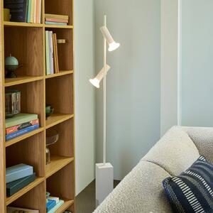 Hübsch Sada stojacích lamp, světle šedá, výška 160 cm, železo/sklo, 2ramenná, Hliník / šedá / zinek, Obývací pokoj / jídelna, kov, Moderní