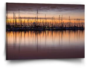 Sablio Obraz Večerní přístav - 90x60 cm