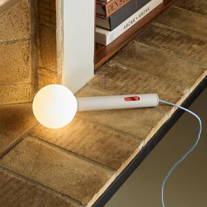 Hübsch LED nástěnné světlo Talk, světle šedá/modrá, délka 30 cm, železo/sklo, stmívatelný, Hliník / šedá / zinek, Obývací pokoj / jídelna, kov, Moderní