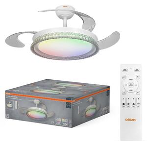 Stropní ventilátor Cierzo 1220 mm 60 W, laditelná bílá RGB