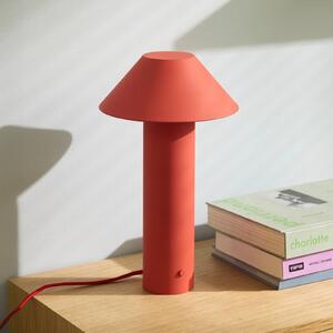 Hübsch LED stolní lampa Tower, červená, výška 32 cm, kov, stmívatelný, Červená, Obývací pokoj / jídelna, kov, Moderní