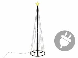Vánoční dekorace, světelná pyramida 240 cm, teple bílá