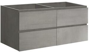 Koupelnová skříňka pod umyvadlo Carole - betonově šedá - 119x48x45 cm