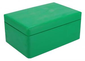 ČistéDřevo Dřevěný box s víkem 30x20x13,5 cm bez rukojeti - zelený