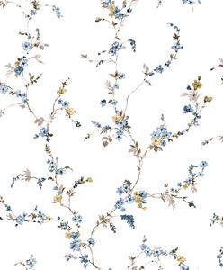 Bílá vliesová květinová tapeta na zeď, 84016, Blooming Garden, Cristiana Masi by Parato