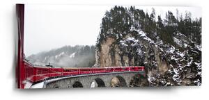Sablio Obraz Vlak na mostě 2 - 110x50 cm