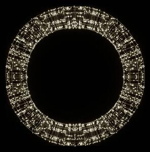 LED vánoční věnec, černá, 2 000 LED, Ø 75cm