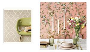 Světle růžová vliesová květinová tapeta na zeď, 84001, Blooming Garden, Cristiana Masi by Parato