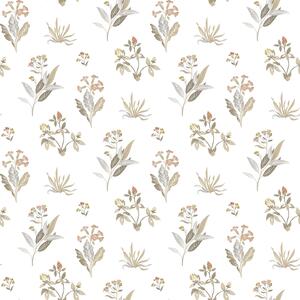 Bílá vliesová tapeta na zeď s květinovým vzorem, 84010, Blooming Garden, Cristiana Masi by Parato