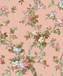 Světle růžová vliesová květinová tapeta na zeď, 84001, Blooming Garden, Cristiana Masi by Parato