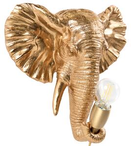 Nástěnná lampa Slon ELEPHANTI Zlatá
