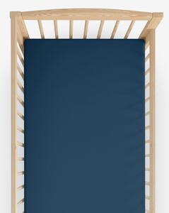 Goldea bavlněné prostěradlo do dětské postýlky - námořnické modré 60 x 120 cm