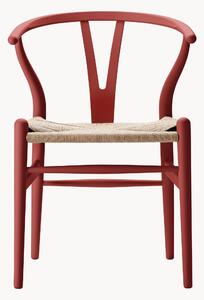 Dřevěná židle's ručně tkaným sedákem CH24 Wishbone Chair