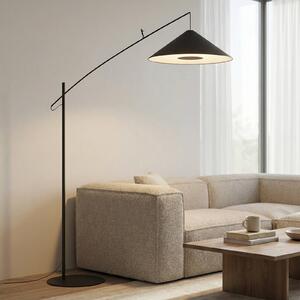 Nowodvorski Lighting Lampy Poise, černá, ocel, textil, dosah 260 cm, Černá, Obývací pokoj / jídelna, kov, Moderní, stojací lampa