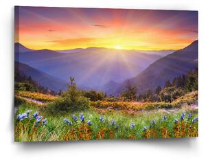 Sablio Obraz Západ slunce nad lesem - 120x80 cm