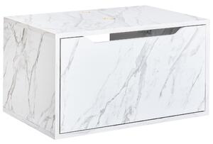 Nástěnná skříňka pod umyvadlo PETROLINA 60 cm Bílý mramor