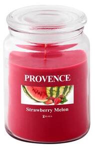 Provence Vonná svíčka ve skle PROVENCE 95 hodin jahoda a meloun