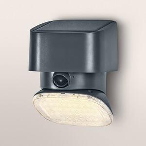 OSRAM solární nástěnné světlo ENDURA STYLE TURN, šedá, senzor, IP54, stmívatelný, Hliník / šedá / zinek, Plast, Moderní
