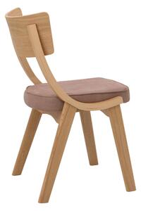 Jídelní židle Diran s hnědým polstrováním