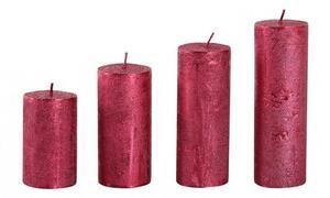 Provence Rustikální adventní svíčka ø4cm PROVENCE 4 velikosti červená