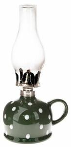 Petrolejová lampa Puntík, 14,7 x 28 x 11 cm, zelená