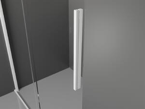 Mexen Velar, posuvné dveře do otvoru typ Walk-In 130 cm, 8mm čiré sklo, bílá, 871-130-000-03-20