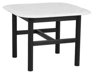 Rowico Bílý mramorový konferenční stolek Hammond 62 cm s černými nohami