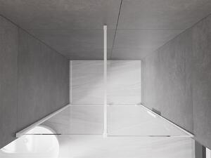 Mexen Velar, posuvné dveře do otvoru 130x200 cm, 8mm čiré sklo, bílý profil, 871-130-000-01-20