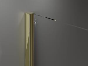 Mexen Velar Duo, posuvné dveře do otvoru 160x200 cm, 8mm čiré sklo, zlatá matná, 871-160-000-02-55