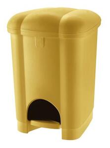 Tontarelli Plastový nášlapný odpadkový koš TONTARELLI Carolina 6l žlutá