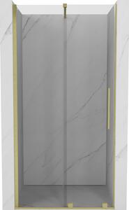 Mexen Velar, posuvné dveře do otvoru 90x200 cm, 8mm čiré sklo, zlatá matná, 871-090-000-01-55
