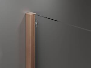 Mexen Velar Duo, sprchový kout s posuvnými dveřmi 100(dveře) x 100(dveře) cm, 8mm čiré sklo, měděná matná profil, 871-100-100-02-65